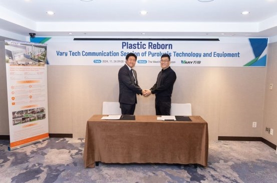 万容科技亮相INC-5，并与韩国废塑料回收企业签约，开展废塑料化学回收合作